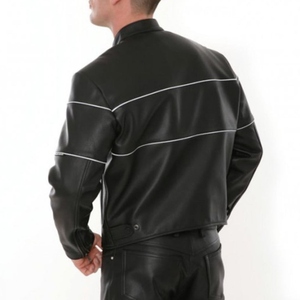 Brown Black Goatskin Leather Winter <b>Jacket</b> Men's Trendy <b>Slim</b> <b>Fit</b> Street Style Casual PU Leather Coat Fashion <b>Jacket</b> - Product Image 2