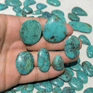 Cabujones de Turquesa Tibetana de Alta Calidad al por Mayor, Piedras Preciosas Naturales para la Fabricación de Joyería, Anillos y Colgantes de Plata y Latón, Provenientes del Tíbet - Product Image 3