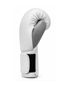 ถุงมือชกมวยหนัง PU สีขาว แบบเต็มนิ้ว สำหรับ MMA มวยไทย ซานด้า พร้อมสายรัดข้อมือแบบเวลโคร ขนาด 6 ออนซ์ ถึง 16 ออนซ์ - Product Image 4