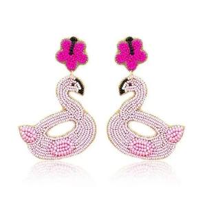 Dernières créations de boucles d'oreilles pendantes brodées à la main avec perles de rocaille, idéales pour les fêtes, événements à thème Halloween, cadeaux, et boucles d'oreilles créoles tendance - Product Image 4