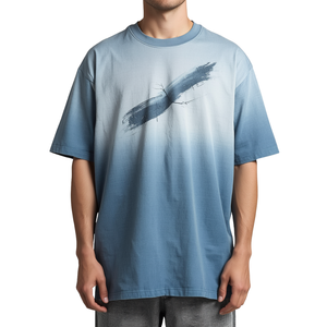 Wholesale Men's Ice Blue Stone Washed Oversized Knitted Heavy Cotton High Street Style Premium Fashion Clothing Design - Product Image 4