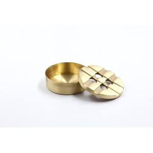 Cendrier rond vintage en laiton, décoratif pour bureau, porte-cendres en métal lourd, accessoire pour fumeurs - Product Image 2
