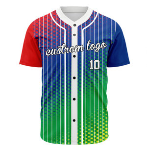 Maillot de baseball imprimé par transfert thermique, respirant, 100 % polyester, col en V, personnalisable avec le nom de l'équipe, uniforme de sport, maillot de softball - Product Image 3