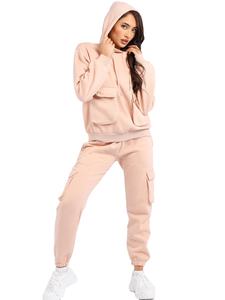 Conjunto Deportivo de 2 Piezas con Logotipo Personalizado OEM, Sudadera de Felpa Francesa y Pantalones Deportivos para Mujer - Product Image 1