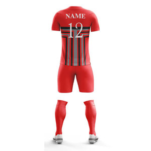 ชุดกีฬาแห้งเร็วรุ่นใหม่ปี 2026 2027 สำหรับผู้ชาย ชุดฟุตบอลพิมพ์ลายแบบ Sublimation พร้อมรับผลิตแบบ OEM ชุดฟุตบอลผ้ายืด - Product Image 2