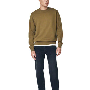 Sweat-shirts personnalisés de haute qualité à col rond, épaules tombantes, ourlets côtelés, sweat-shirts décontractés en coton pour hommes - Product Image 6