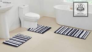 Alfombra de Baño con Diseño a Cuadros, Absorbente, Lavable a Máquina, de Microfibra con Base de TPR - Product Image 3