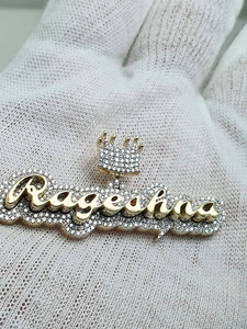 Colgante Hip Hop ZAWO HOUSE con Diamante Moissanite Helado, Brillo Brillante, Plata 925 Certificada para Hombres y Mujeres, Joyería Streetwear - Product Image 3