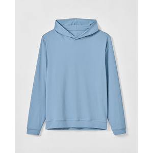 Sweat à capuche noir de luxe 100% coton biologique, coupe ample et décontractée, avec logo personnalisé imprimé, manches longues, style urbain - Product Image 6