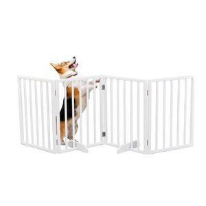 Valla de madera blanca para perros, elegantes puertas y corrales para mascotas - Product Image 1