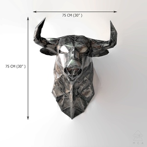 Escultura de Cabeza de Alce de Aluminio de Diseño Moderno para Montar en la Pared, Figura Decorativa para Sala de Estar - Product Image 6
