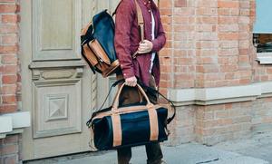 Bolsa de Viaje de Cuero Genuino, Bolsa de Fin de Semana Profesional, Gran Capacidad, Ligera, con Cierre, Portátil, para Llevar como Equipaje de Mano - Product Image 3