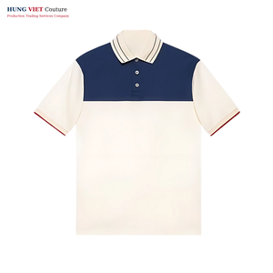 Haute qualité OEM broderie 100% coton hommes conception Sublimation personnalisée pour Polo directement Viet Nam solide motif Type tricoté Fa - Product Image 1
