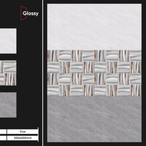 Azulejos de Porcelana con Acabado Brillante Contemporáneo, 300X600MM, Material para Interiores a Gran Escala, Diseñado para Residencias Sofisticadas - Product Image 1