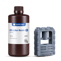 Resin Mirip ABS V2 Kekuatan Tinggi & Ketangguhan Tinggi, Dapat Dicuci dengan Air & Resin UV Rendah Bau untuk Printer 3D LCD Resin