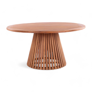 Modern Style Round <b>Table</b> Teak Wooden with Cavity frame material for Patio Dining <b>Table</b> and Restaurant Set Furniture - Product Image 2