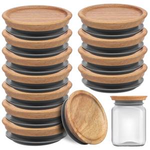 Wooden <b>Candle</b> Lid With Silicone Seal Ring For DIY <b>Candle</b> Making Kits BY handmade Collection - Product Image 4