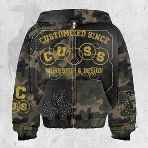 Sudadera con Capucha Personalizada Bordada, Sudadera de Forro Polar Cepillado, Sudadera Premium de Estilo Urbano para Colecciones de Boutique - Product Image 1