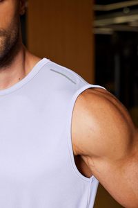 Camiseta sin mangas de algodón para hombre, con aberturas profundas en los brazos, chaleco de entrenamiento, ropa deportiva informal de verano para culturismo - Product Image 4