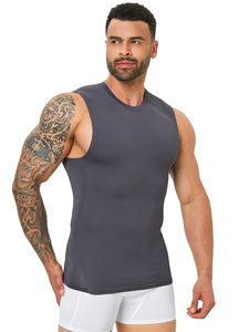 Débardeur de sport GYM pour homme, compression musculaire, léger, extensible dans quatre directions, séchage rapide, dos en tissu mesh respirant - Product Image 6