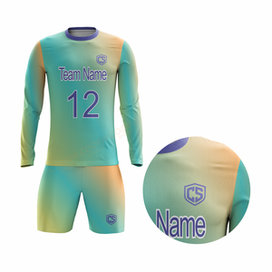 Maillots de football personnalisés à manches longues pour homme, uniformes d'équipe de football personnalisés avec logo, numéro et nom d'équipe, couleur personnalisée - Product Image 3