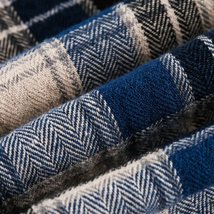 Camisas de Franela a Cuadros de Manga Larga Unisex de Algodón Teñido Personalizado con Ajuste Holgado y Efecto Desgastado, Transpirables y Suaves al Tacto, Estilo Urbano del Fabricante - Product Image 6