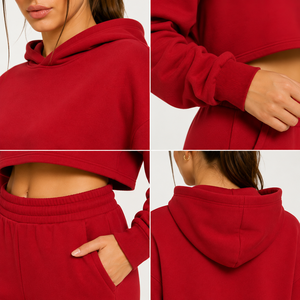 <b>woman</b> <b>crop</b> <b>hoodie</b> with comfortable relaxed fit breathable premium fabric stylish look suitable <b>for</b> travel fitness and leisure we - Product Image 5