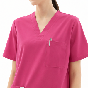 Conjunto de Uniformes Médicos Unisex con Logotipo Personalizado, Uniforme de Enfermería para Hospital, Cuello en V, Jersey Elástico de Algodón, Fabricante OEM para el Sector Sanitario - Product Image 4