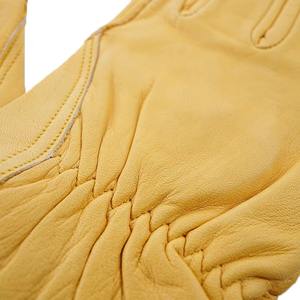 Gants de travail et de sécurité en cuir de chèvre grainé de qualité AB pour le jardinage et la conduite - Product Image 4