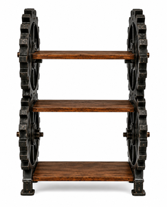 Estantería de 4 Niveles con Madera de Abeto Sólida, Estructura Metálica de Tubos Industriales, Mueble de Almacenamiento Rústico para Sala de Estar - Product Image 4