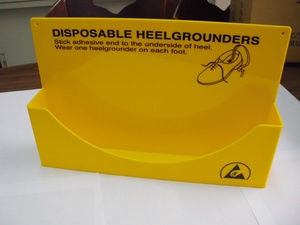 ESD Heel & Foot Grounders Anti-Static 100% Polyester Conductive Coating Yellow with Black Printing Standard Type TW Made - Product Image 4