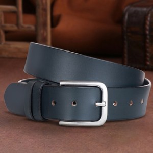 Cinturón de Cuero Genuino con Borde Crudo al por Mayor para Hombre, Cinturón de Búfalo de Grano Completo de Una Sola Capa Premium, Personalizado ODM LMB-0088C - Product Image 3