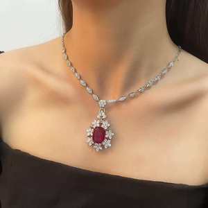 Luxury Marquise Moissanite Cuban Link Chain Necklace 925 Sterling Silver Hip Hop Style Unisex Engagement <b>Gift</b> IGI Certified - Product Image 1