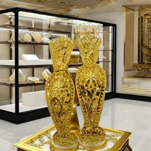 22k <b>Solid</b> <b>Gold</b> <b>Bangle</b> Set Women Traditional Indian Filigree Flower Design <b>Gold</b> Kada Bracelets Bridal Wedding Gift Party Jewelry - Product Image 1