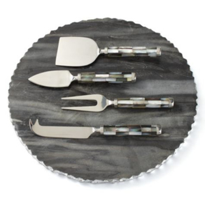 3-Piece Stainless Steel <b>Cheese</b> <b>Knife</b> <b>Set</b> With Mother Of Pearl Handle Elegant Charcuterie Board Accessories Wedding Gift <b>Cheese</b> - Product Image 6