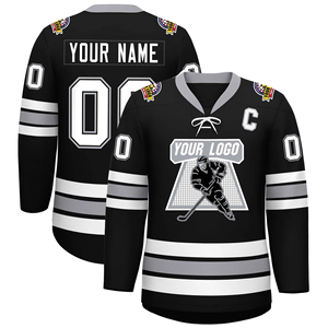 Maillot de hockey sur glace personnalisé en sublimation, imprimé en couleur, vente en gros, maillot de hockey sur glace personnalisé professionnel imprimé en sublimation pour unisexe, 100% polyester - Product Image 2
