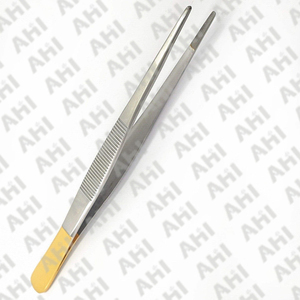 Pince à dissection manuelle AHI en acier inoxydable allemand de haute qualité, réutilisable, type TC, pour pansements et prélèvements. - Product Image 2