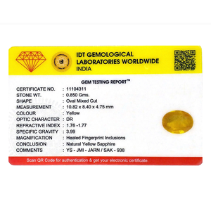 Natural Yellow Sapphire 4.25 Carat Certified Pear Cut Wholesale Gemstone - Product Image 4