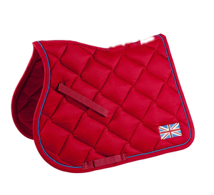Tapis de selle d'équitation matelassé en tissu polyester personnalisé, tapis de selle anglais sur mesure pour cheval - Product Image 3