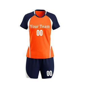 Unisex Sublimated 100% Polyester <b>Volleyball</b> Jersey <b>Set</b> Blue Gradient V-Neck Sleeveless Moisture Wicking Fitted Uniform - Product Image 4
