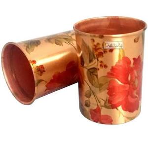 แก้วกาแฟเคลือบทองลายดอกไม้ ดีไซน์วินเทจ ผนังเดี่ยว ทำจากโลหะ เหมาะสำหรับเป็นของขวัญ - Product Image 1