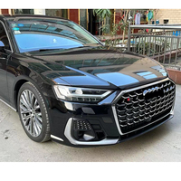 A8 D5 Pre-Facelift (2019-2022) S8 Parachoques delantero de nuevo estilo con actualización de parrilla Kit de conversión de parachoques de parrilla delantera a estilo S8