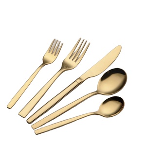 Juego de cubiertos de acero inoxidable Dorado de la mejor calidad, cuchara de cena Premium y cuchillo, Material de Metal para bodas y Decoración de mesa de té - Product Image 4