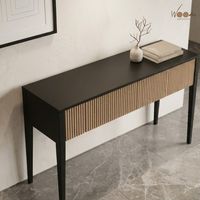 Console moderne en bois massif avec portes cannelées pour salon, chambre, entrée, couloir