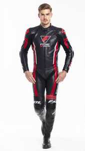 FITWME SPORTS Men's Full Sleeve Winter Motorcycle Suit Black Gold Color Block <b>Waterproof</b> Windproof Racing Wear Adult Size - Product Image 1