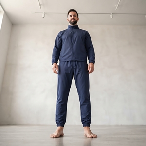 Chándal de nailon para hombre con forro suave, ligero, de diseño moderno, ideal para correr, hacer ejercicio y uso diario activo. - Product Image 5