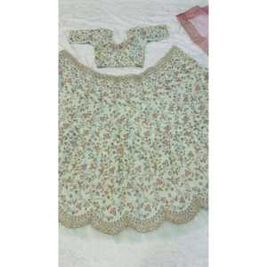 ชุดราตรีออกแบบหรูหรา lehenga choli กับด้ายและทำงาน dori สำหรับงานปาร์ตี้ - Product Image 1