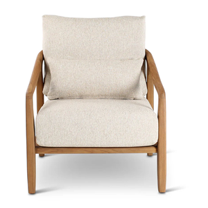 Sillón de Diseño Minimalista con Cojín Grueso de Madera y Material de Madera de Teca para Decoración de Muebles de Jardín - Product Image 3