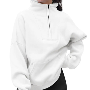 Sudadera de Forro Polar Oversize para Mujer, Cuello Redondo, Ajuste Holgado, Estilo Casual Urbano, Ropa de Moda de Invierno - Product Image 3