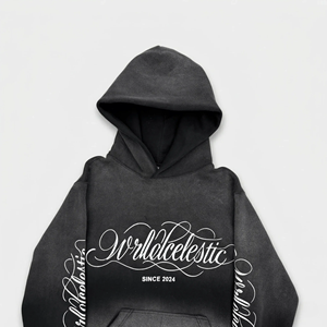 เสื้อฮู้ดซิปผู้ชายรุ่นใหม่ปี 2026 ผ้าฝ้ายเฟรนช์เทอร์รี่ 350 GSM 100% สีดำ ทรงโอเวอร์ไซส์ สไตล์สตรีทแวร์ พิมพ์ลายโลโก้ด้านหน้า เหมาะสำหรับใส่ในฤดูหนาว - Product Image 4